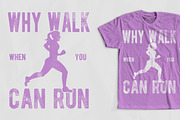 Women Running T-Shirt Design