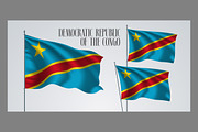 Congo flags vector