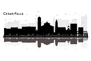 Cedar Falls Iowa City Skyline
