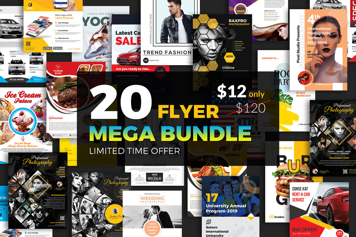 20 Flyer Template Mega Bundle in Flyer Templates - product preview 8