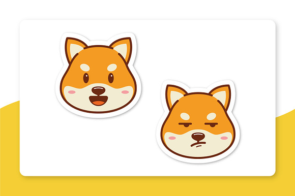 Cute Shiba Inu Emoticon in Cool Icons - product preview 2