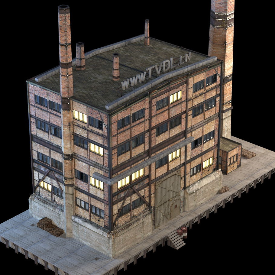 Abandon Factory Building in Architecture - product preview 4