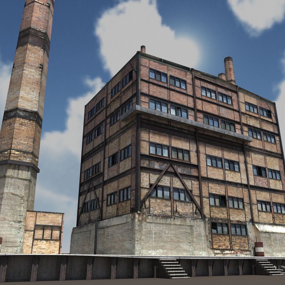 Abandon Factory Building in Architecture - product preview 13