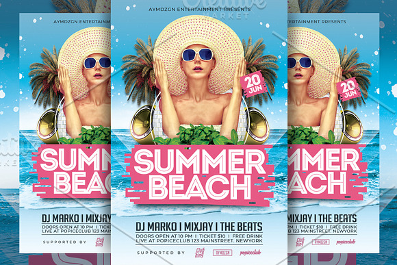 Summer Beach Flyer in Flyer Templates - product preview 3