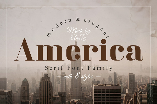 America Serif Font Family