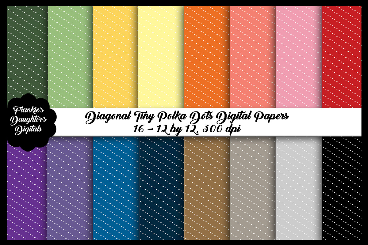 Diagonal Tiny Dots Digital Papers in Patterns - product preview 8