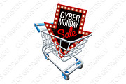Cyber Monday Sale Shopping Trolley