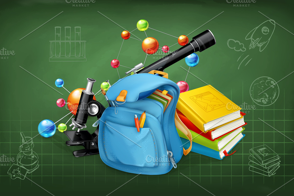 Back to school illustration in Objects - product preview 8