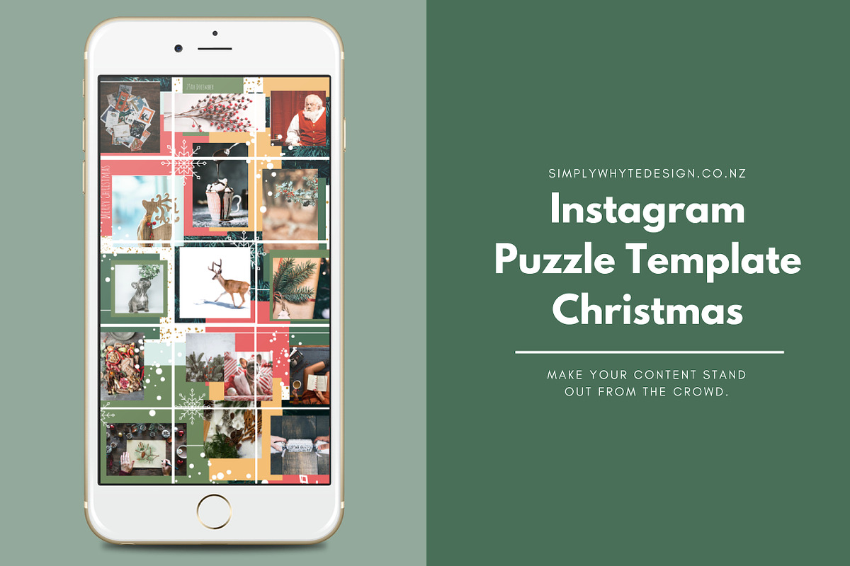 Instagram Puzzle Template Christmas in Instagram Templates - product preview 8