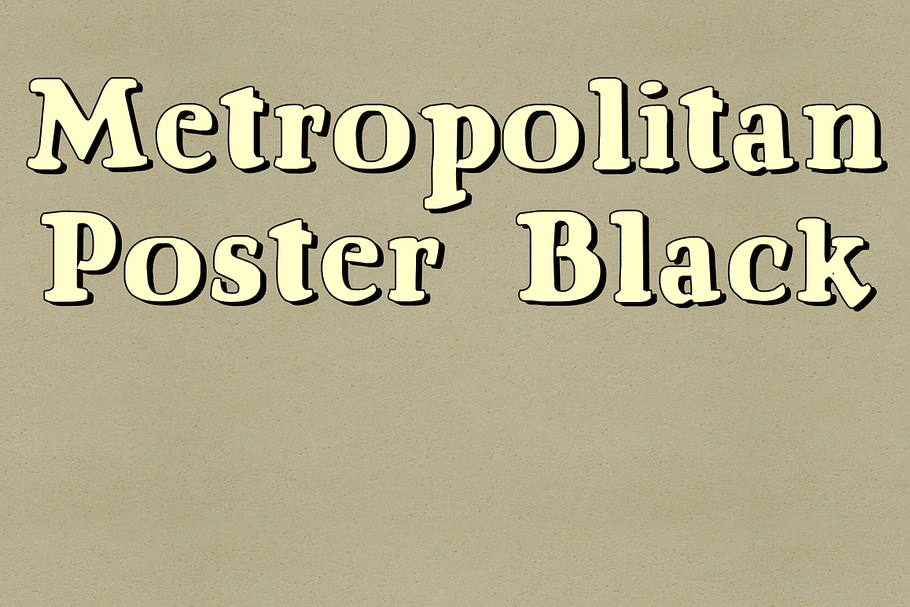 Metropolitan Poster Black in Display Fonts - product preview 8