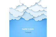 Cloudy volumetric banner template