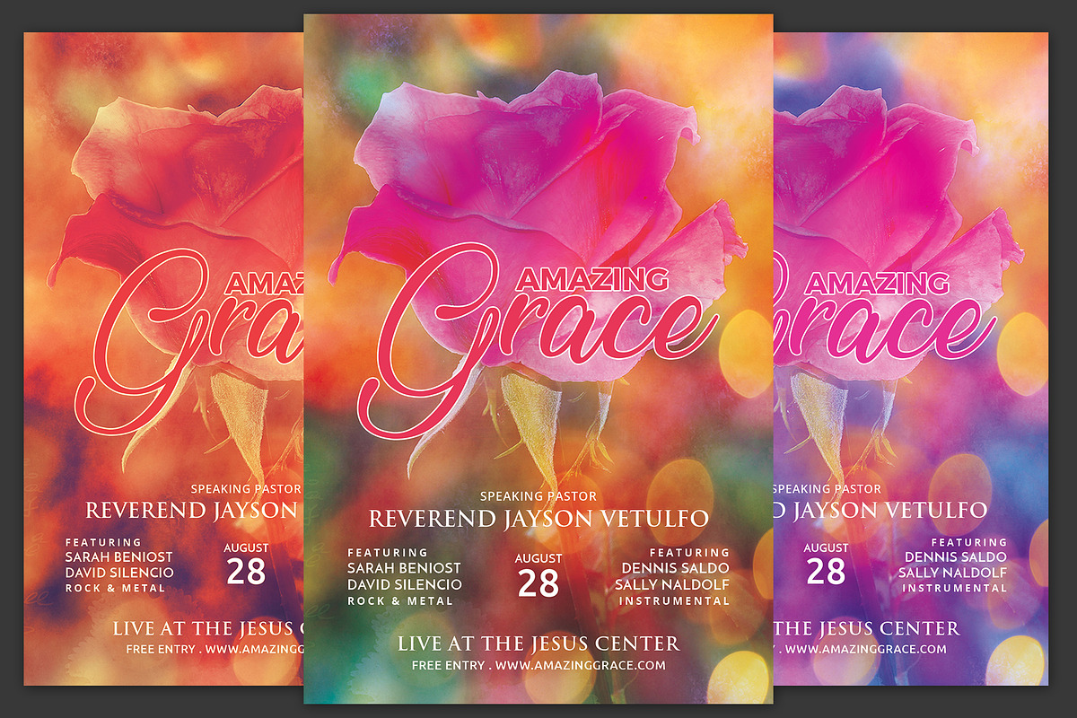 Amazing Grace Church Flyer in Flyer Templates - product preview 8