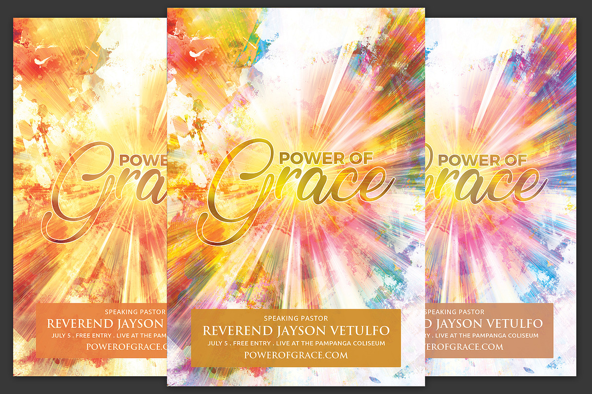 Power of Grace Church Flyer in Flyer Templates - product preview 8