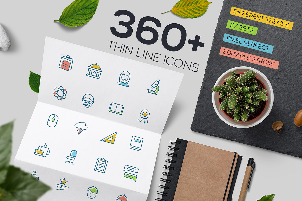 360+ Thin Line Design Icons Bundle in Contact Icons - product preview 8