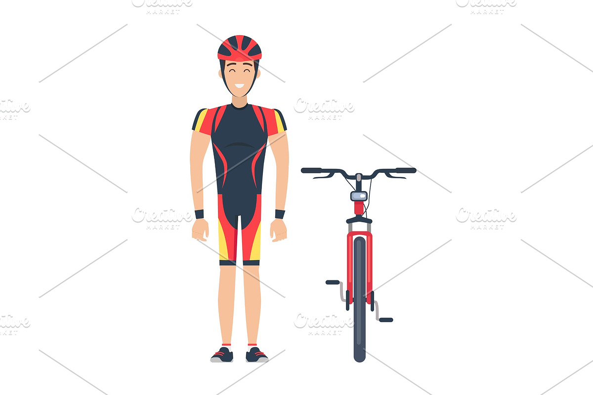 Isolated Icons of Bicycle and in Illustrations - product preview 8