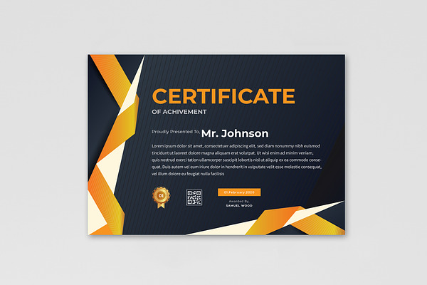 Multipurpose Certificate Design