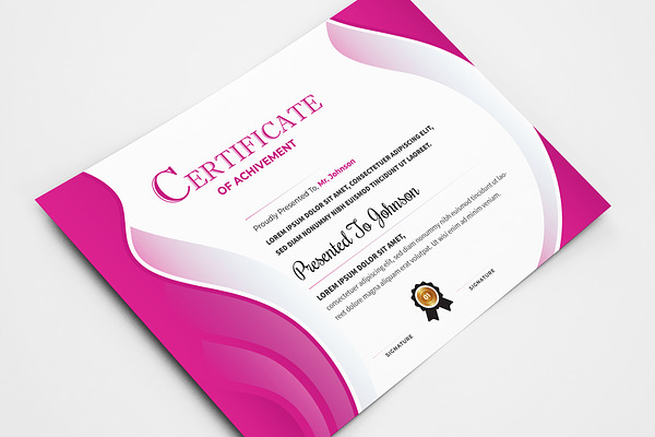Abstract Certificate Design