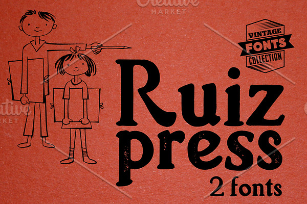 Ruiz - 2 vintage fonts