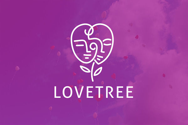 Love tree Logo Template