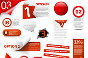 Set of Red Elements for your Website