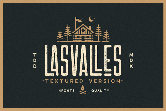 Las Valles Textured Typeface in Sans-Serif Fonts - product preview 11