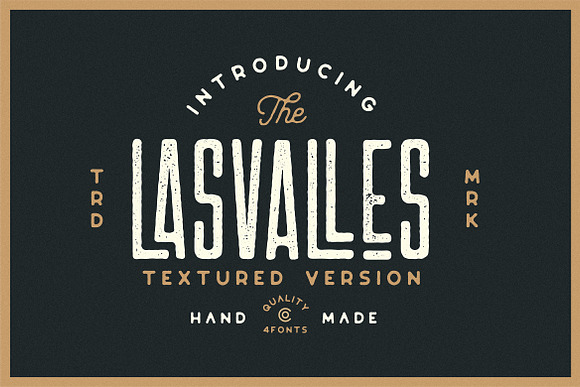 Las Valles Textured Typeface in Sans-Serif Fonts - product preview 12