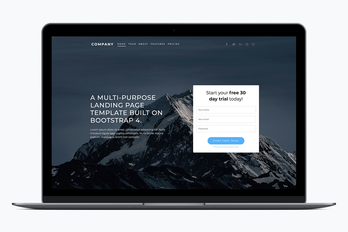 Multipurpose Landing Page Bootstrap in Bootstrap Themes - product preview 8