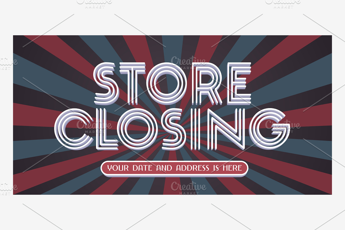 Store closing vector illustration in Illustrations - product preview 8