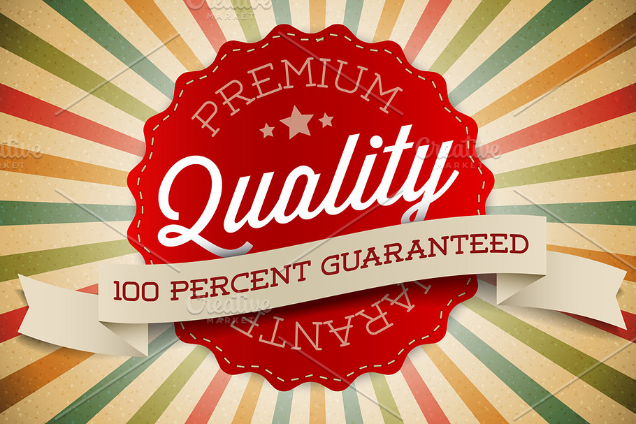 Retro premium quality badge in Objects - product preview 8