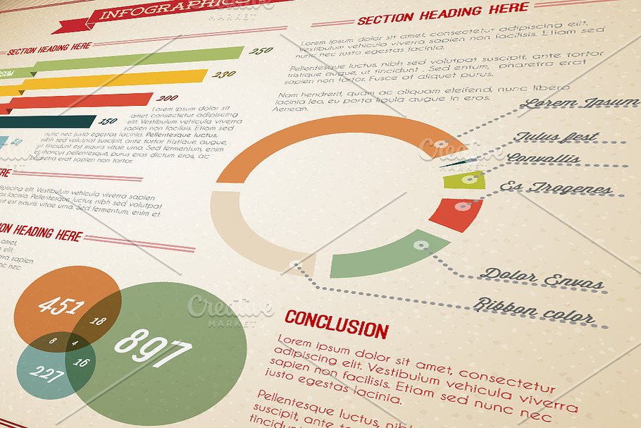 Retro Infographic Template in Templates - product preview 8