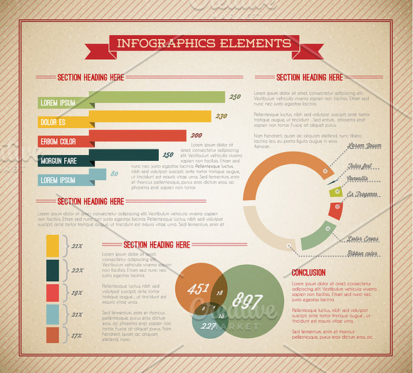 Retro Infographic Template in Templates - product preview 1