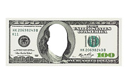 $100 dollar bill without face