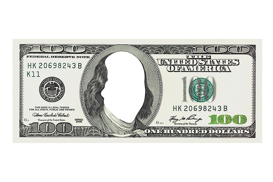 $100 dollar bill without face in Templates - product preview 8