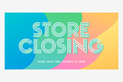 Vector illustration store closing