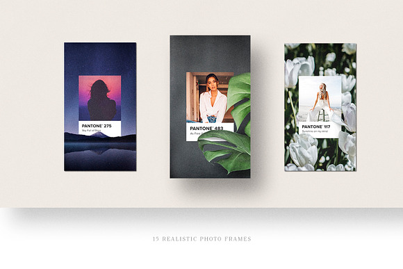 Pantone Stories | Canva & PS in Instagram Templates - product preview 2