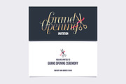 Grand opening invitation card vector