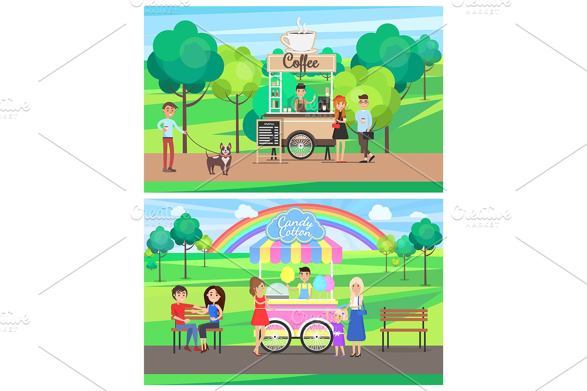 Street Food Posters Colorful Vector in Illustrations - product preview 8