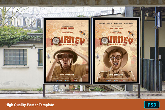 Movie Poster Template JOURNEY in Flyer Templates - product preview 3