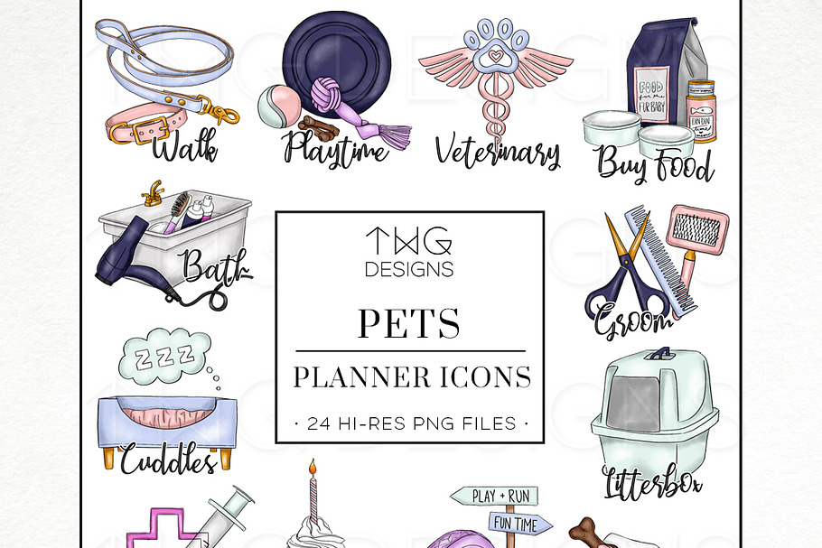 To Do Planner Icons Pets in Illustrations - product preview 8