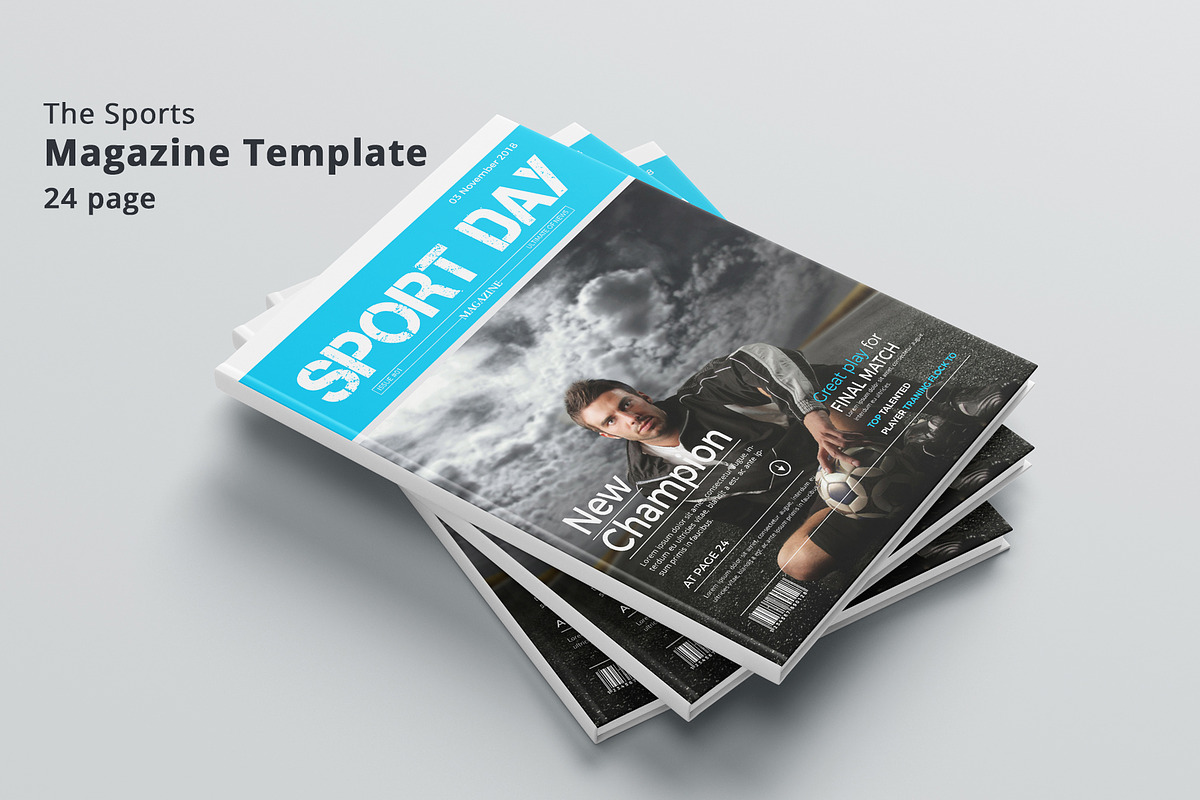 Sport Magazine in Magazine Templates - product preview 8