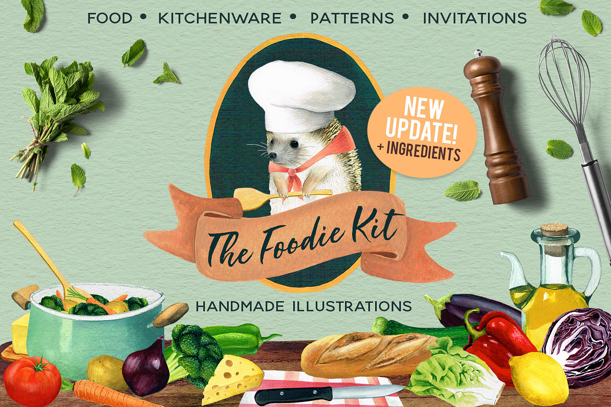 The Foodie Kit - Food Illustrations in Illustrations - product preview 8