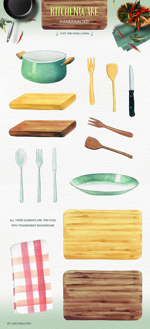 The Foodie Kit - Food Illustrations in Illustrations - product preview 4
