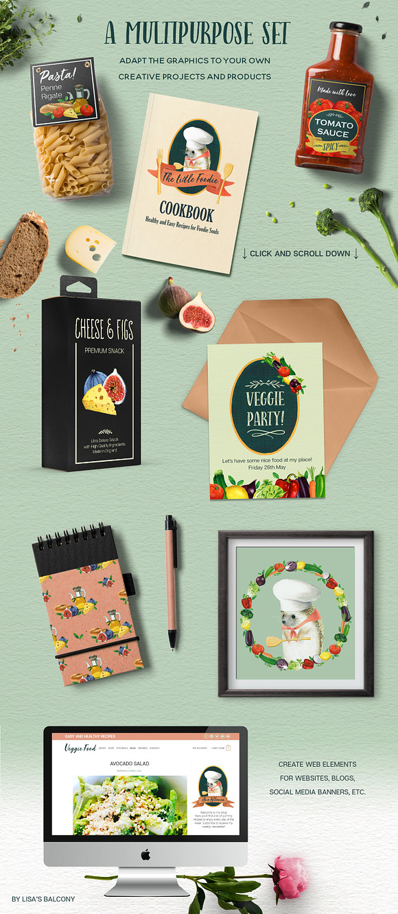 The Foodie Kit - Food Illustrations in Illustrations - product preview 10