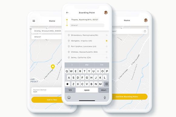 Yunu - Taxi App UI Kit in App Templates - product preview 1