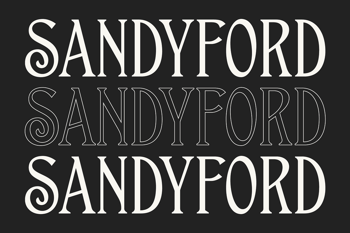 Sandyford in Display Fonts - product preview 8