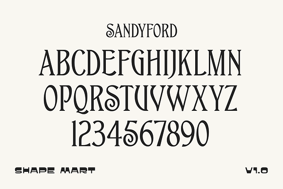 Sandyford in Display Fonts - product preview 1