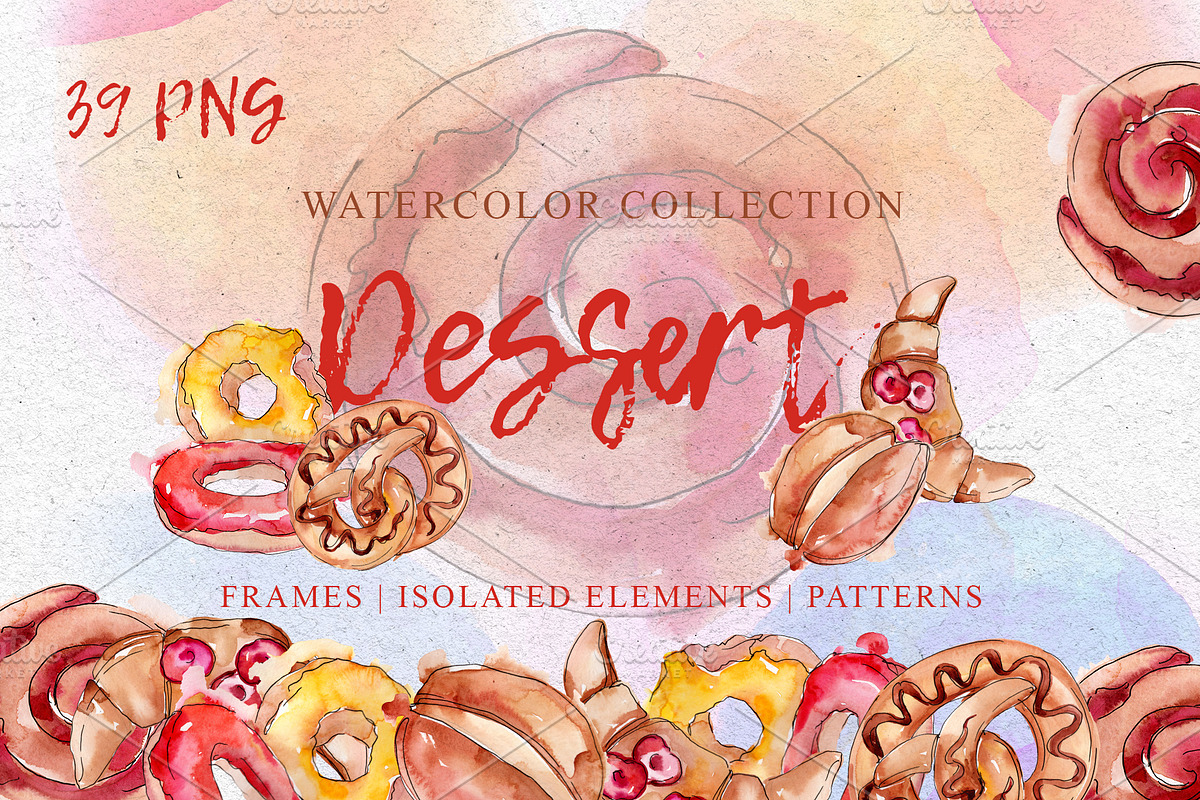 Desert "Guests in shock" watercolor in Illustrations - product preview 8
