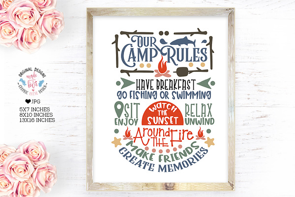 Our Camp Rules - Camping Printable