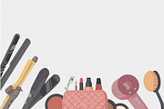 Make-up artist kit. Hair styling