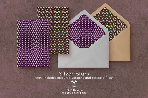 Silver Stars in Patterns - product preview 4